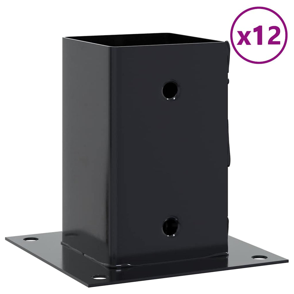 Quadratische Pfostenträger 91x91mm, 12er-Set