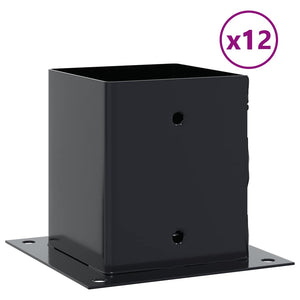 Quadratische Pfostenträger 101x101mm, 12er Set