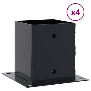 Quadratische Pfostenträger 121x121 mm, 4er-Set