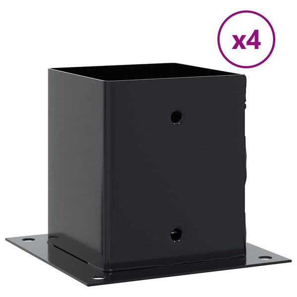 Quadratische Pfostenträger 121x121 mm, 4er-Set