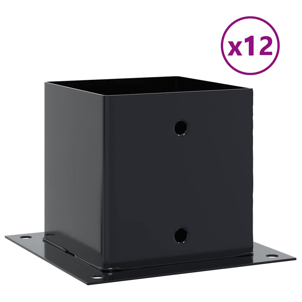 Quadratische Pfostenträger 141x141mm, 12er Set