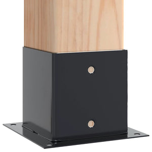 vidaXL Supports de poteaux carrés 12 pcs 141x141 mm acier thermolaqué