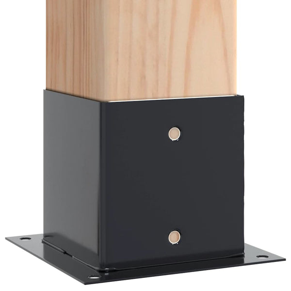 vidaXL Supports de poteaux carrés 12 pcs 141x141 mm acier thermolaqué