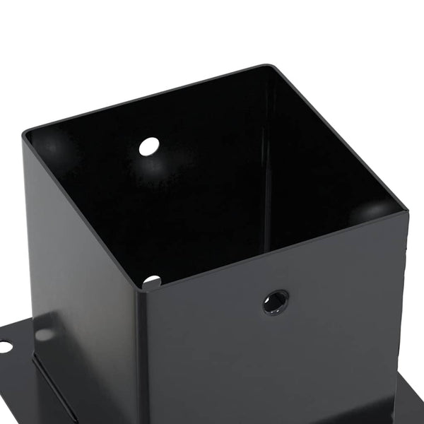 vidaXL Supports de poteaux carrés 12 pcs 141x141 mm acier thermolaqué