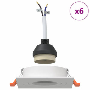 Aluminium Spotlight Set, 6er-Pack, Weiß