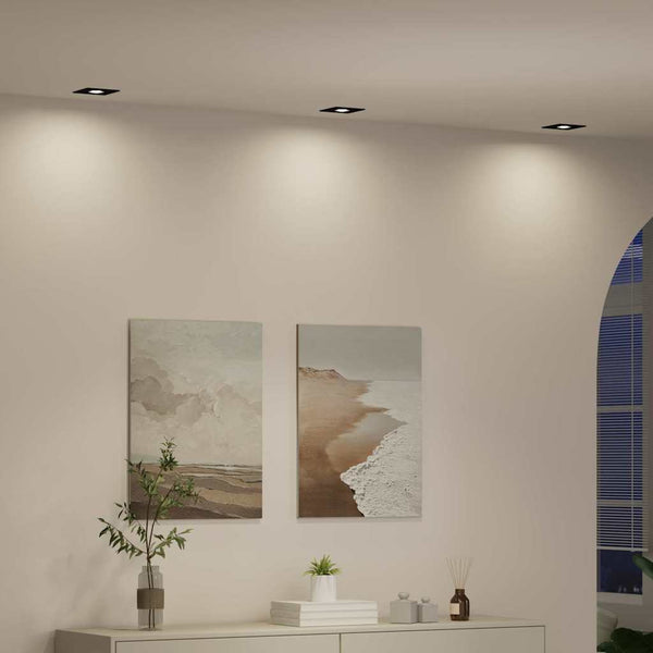 Schwarze Aluminium-Spotlights, 6er-Set
