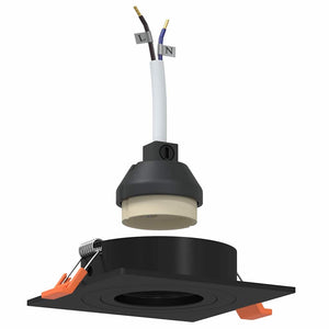 Schwarze Aluminium-Spotlights, 6er-Set