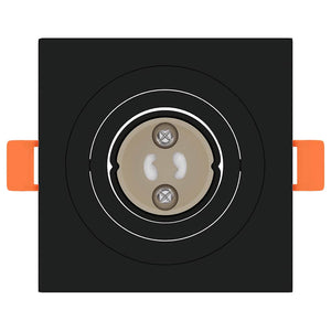 Schwarze Aluminium-Spotlights, 6er-Set