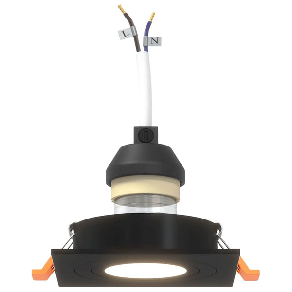 Schwarze Aluminium-Spotlights, 6er-Set