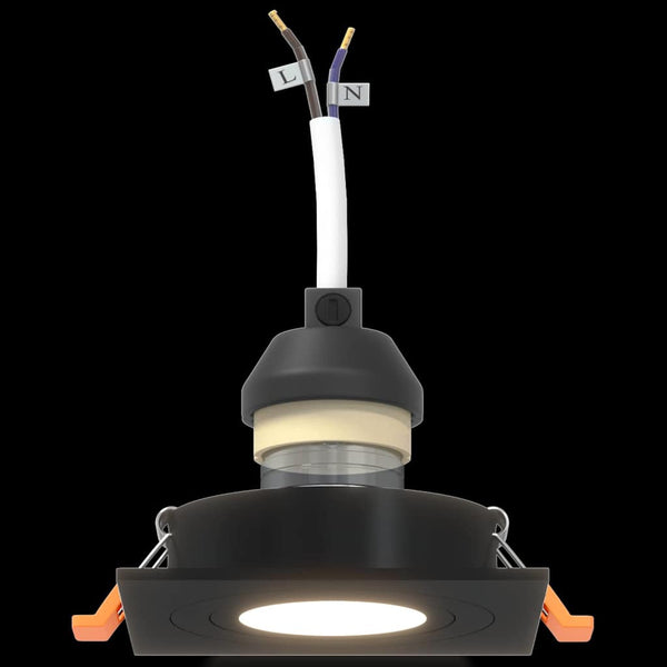 Schwarze Aluminium-Spotlights, 6er-Set
