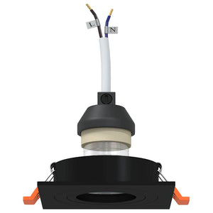 Schwarze Aluminium-Spotlights, 6er-Set