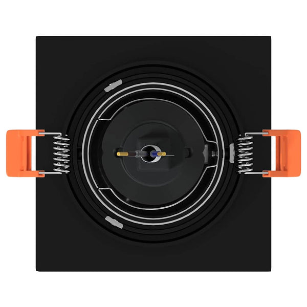 Schwarze Aluminium-Spotlights, 6er-Set