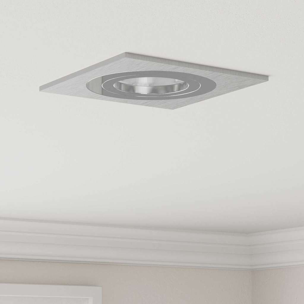 Spotlight 6er Set Silber 9x9x2 cm Aluminium
