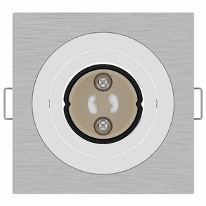 Spotlight 6er Set Silber 9x9x2 cm Aluminium