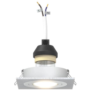 Spotlight 6er Set Silber 9x9x2 cm Aluminium