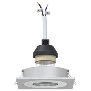 Spotlight 6er Set Silber 9x9x2 cm Aluminium