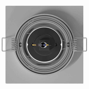 Spotlight 6er Set Silber 9x9x2 cm Aluminium