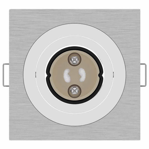 Silberne Aluminium-Einbaustrahler, 12er-Set