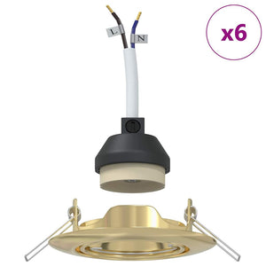 Spotlight 6er Set Gold Metall