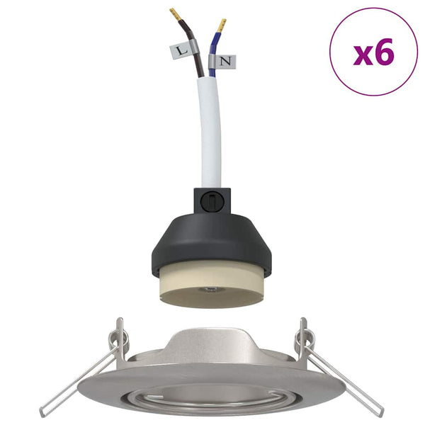 Spotlight 6er Set Silber Metall
