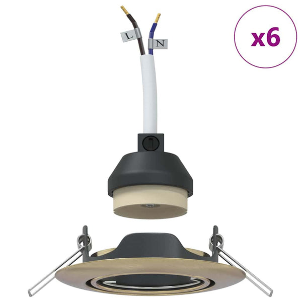 Spotlight 6er Set Messing