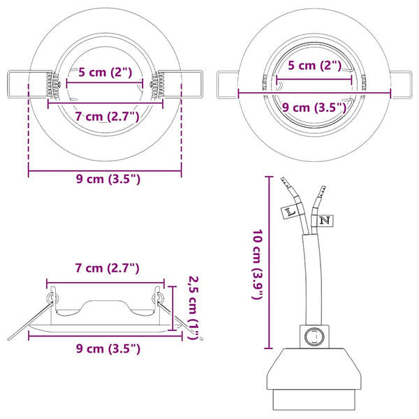 Spotlight Messing 24er Set 9x9x2,5 cm