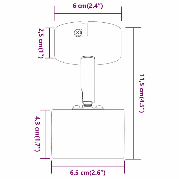 Weiße Deckenstrahler aus Metall