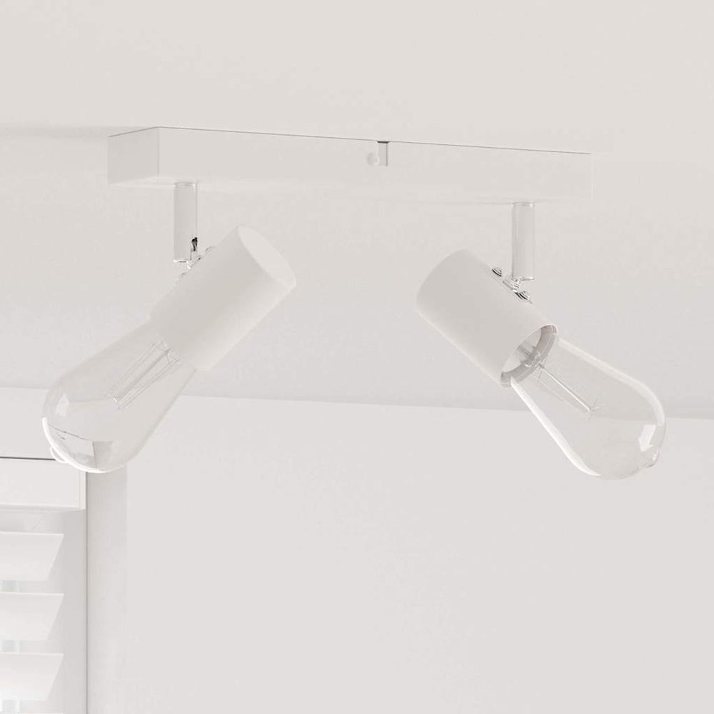 Weißer Deckenstrahler mit Spots