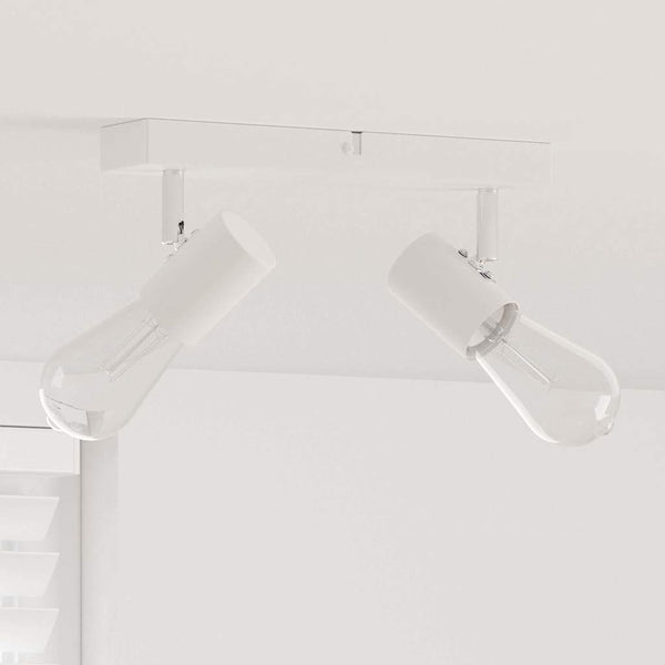 Weißer Deckenstrahler mit Spots