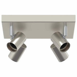 Nickel Deckenstrahler mit Spots