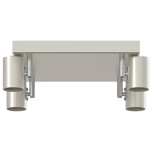 Nickel Deckenstrahler mit Spots
