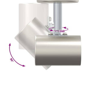 Nickel Deckenstrahler mit Spots