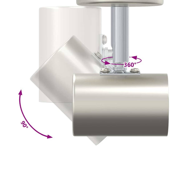 Nickel Deckenstrahler mit Spots