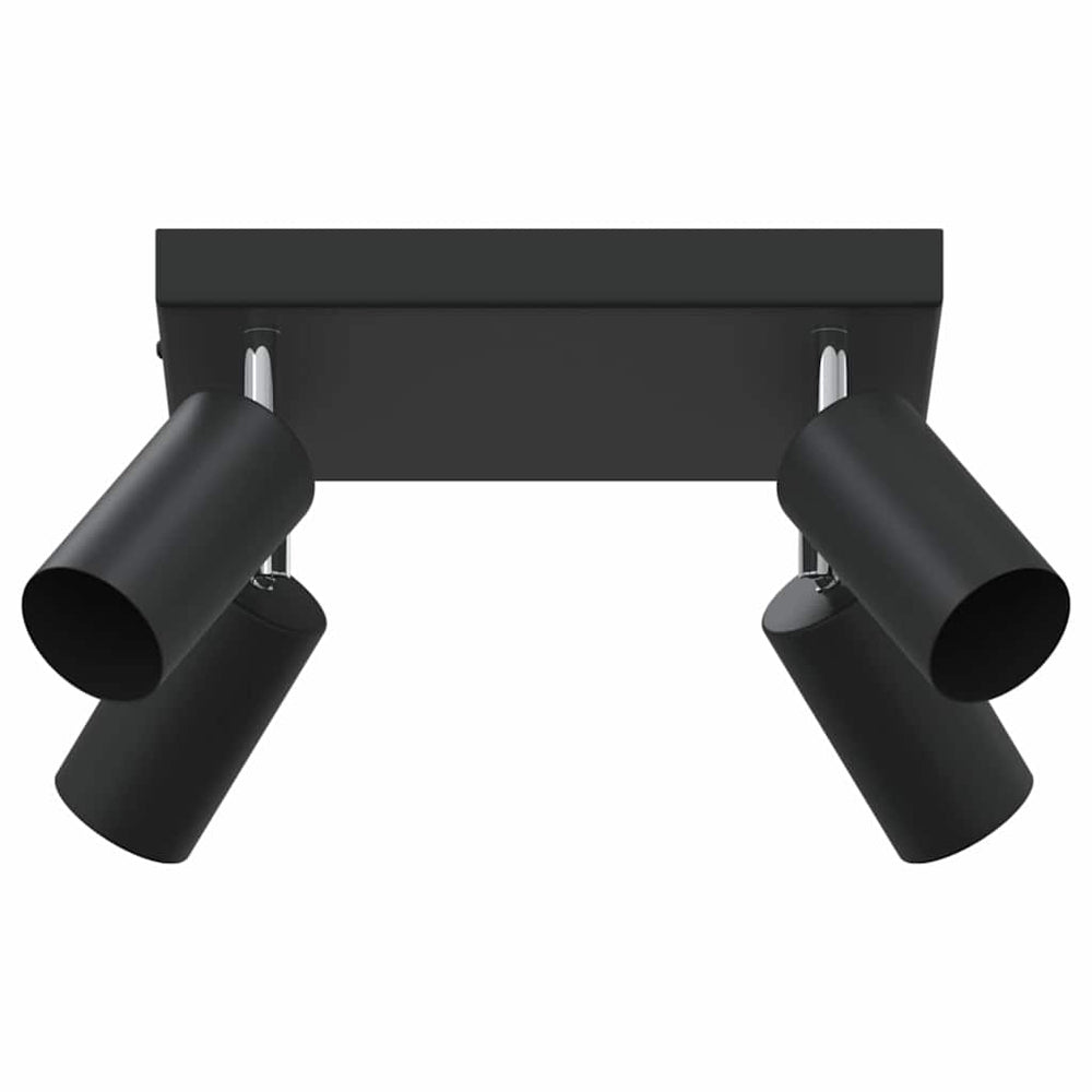 Schwarzer Deckenstrahler, 26 cm