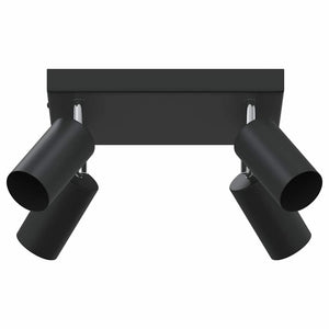 Schwarzer Deckenstrahler, 26 cm