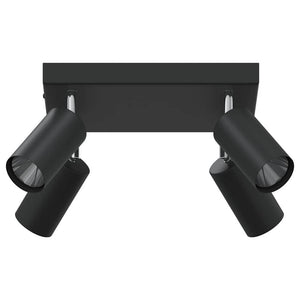 Schwarzer Deckenstrahler, 26 cm