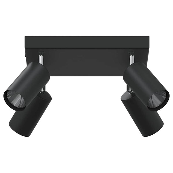 Schwarzer Deckenstrahler, 26 cm