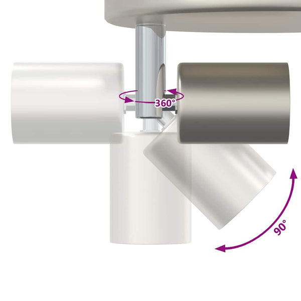 Nickel Deckenstrahler mit 12 Strahlern