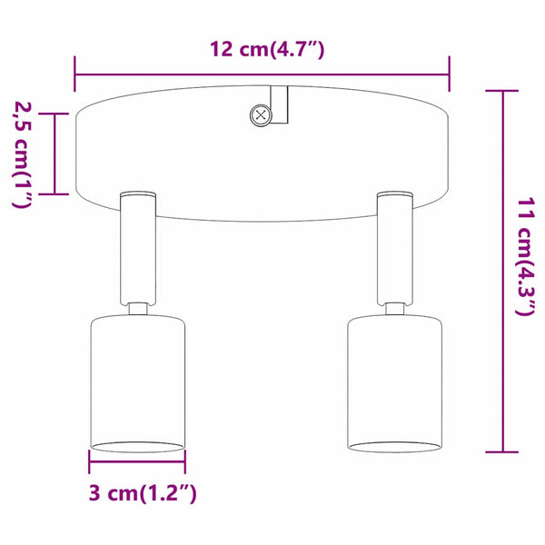 Nickel Deckenstrahler mit 12 Strahlern