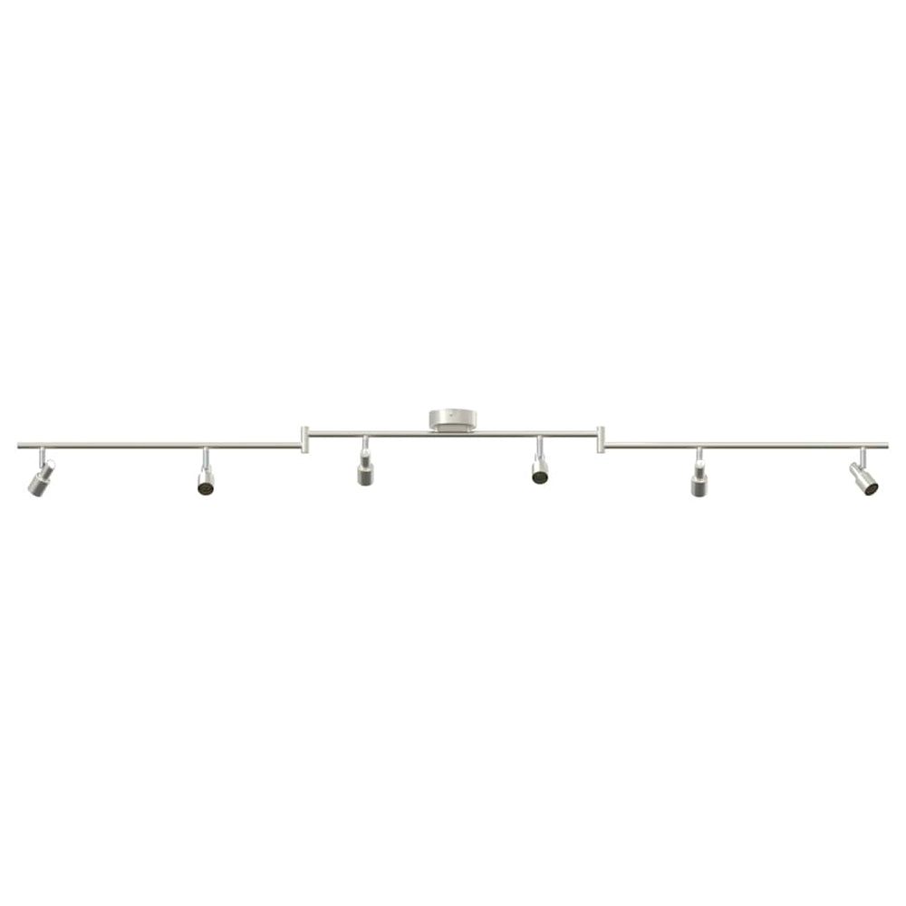 vidaXL Ceiling Spotlight with Spots Nickel 176.5 x 9.5 x 14 cm Steel