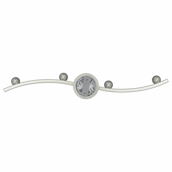 Nickel Deckenstrahler mit Spots