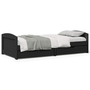 Tagesbett mit Schubladen 90x200cm Schwarz