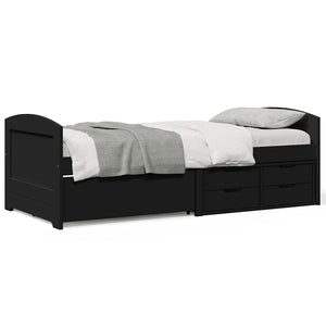 Tagesbett mit Schubladen 90x200cm Schwarz