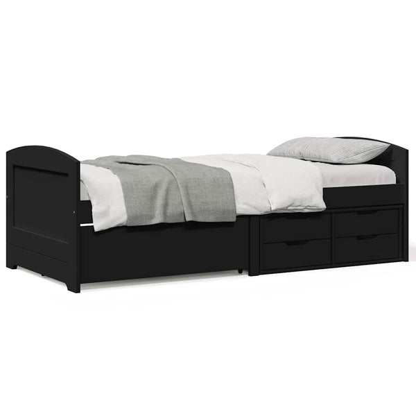 Tagesbett mit Schubladen 90x200cm Schwarz