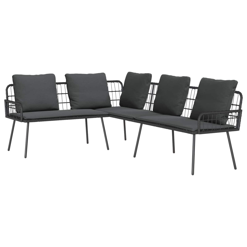 Anthrazit Gartensofa mit Kissen