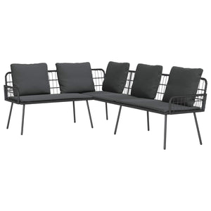 Anthrazit Gartensofa mit Kissen