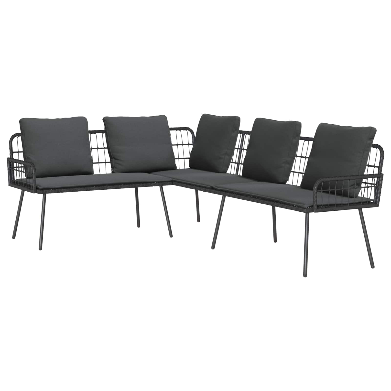 Anthrazit Gartensofa mit Kissen