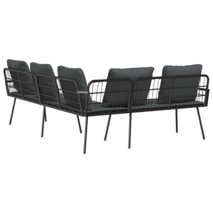 Anthrazit Gartensofa mit Kissen