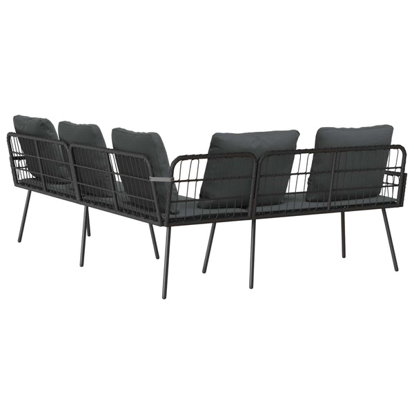 Anthrazit Gartensofa mit Kissen