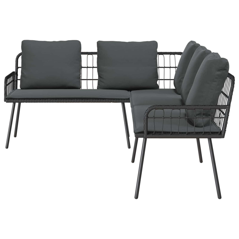 Anthrazit Gartensofa mit Kissen
